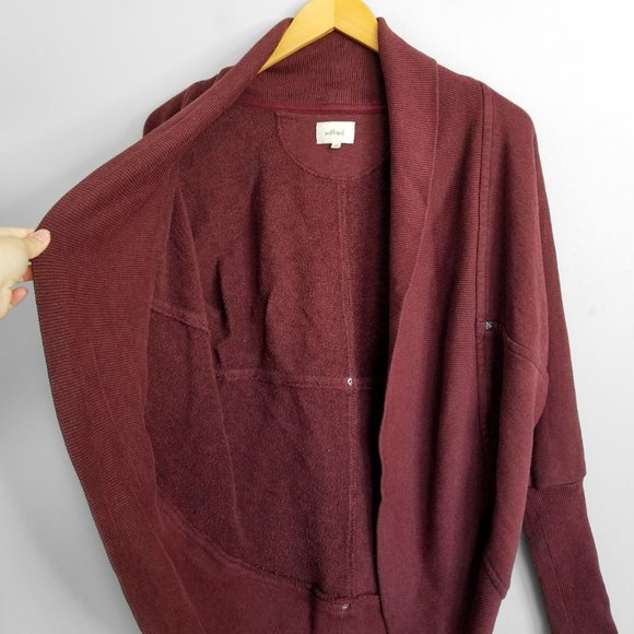 WILFRED Aritzia Red Diderot Cocoon Cardigan Sweater - Picture 6 of 12